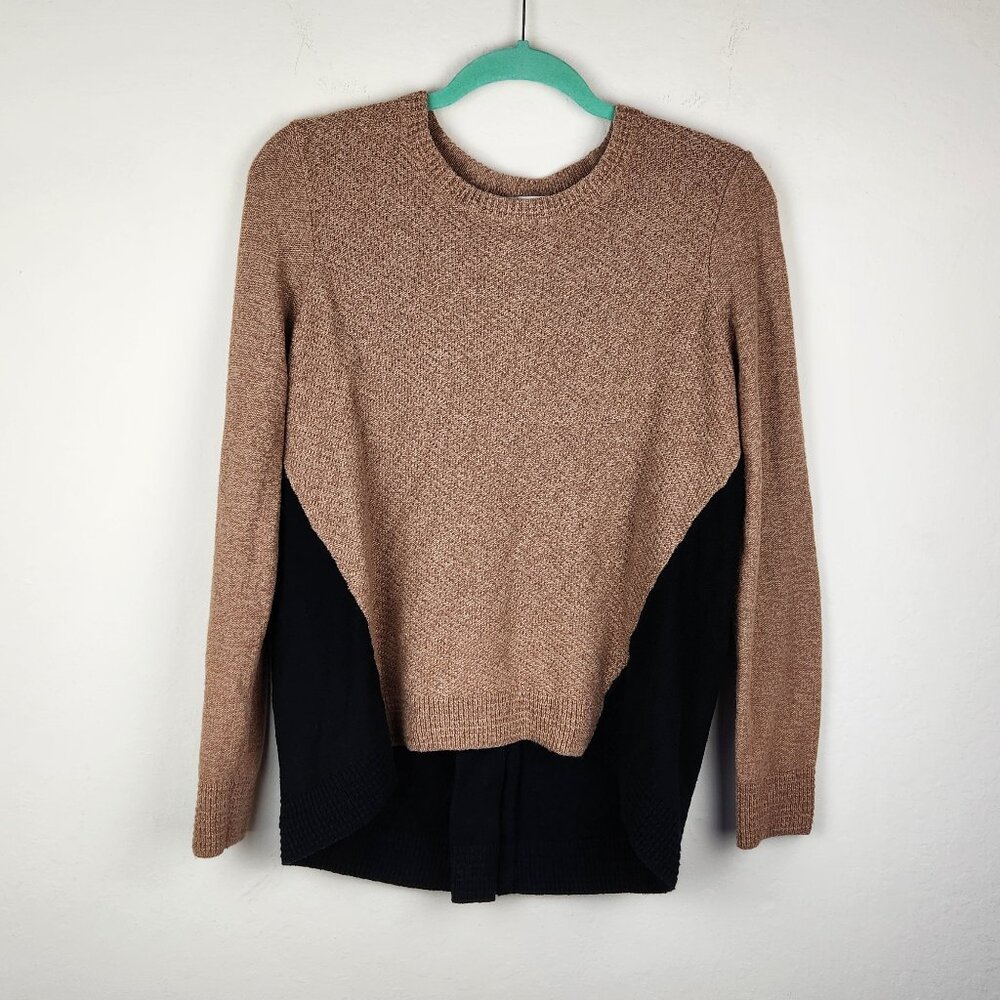 Madewell Back Zip Pullover Sweater in Colorblock sz M